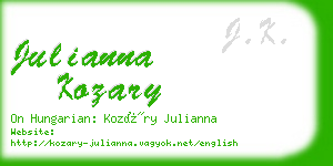 julianna kozary business card